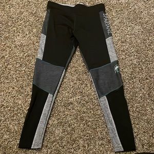 Victoria’s Secret Pink Collegiate Michigan Spartans Black leggings size Large